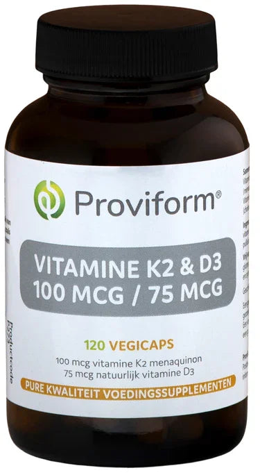 Proviform Vitamine K2 100mcg & D3 75mcg 120 Vegetarische capsules