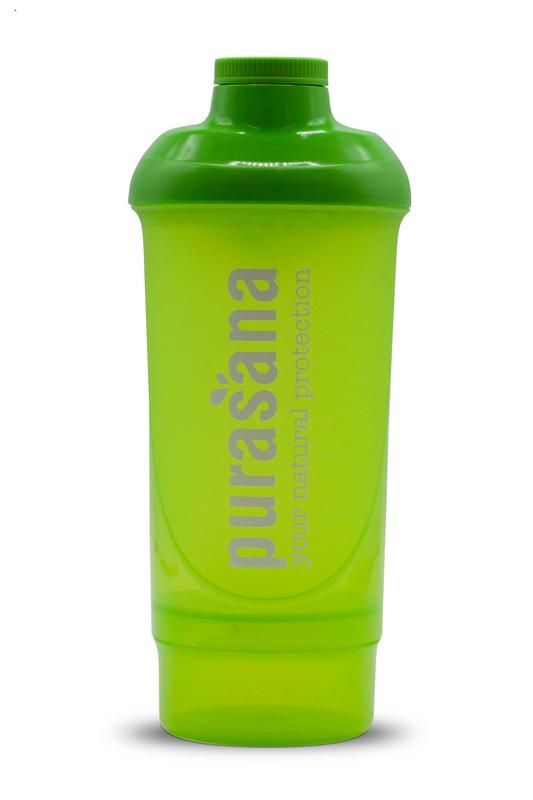Purasana Plastic shaker wave 500ml groen 1.00 Stuks