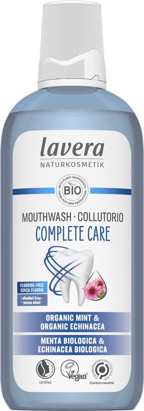 Lavera Mondwater complete care fluoridevrij bio 400 Milliliter