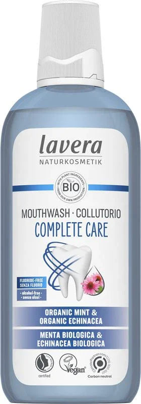 Lavera Mondwater complete care fluoridevrij bio 400 Milliliter