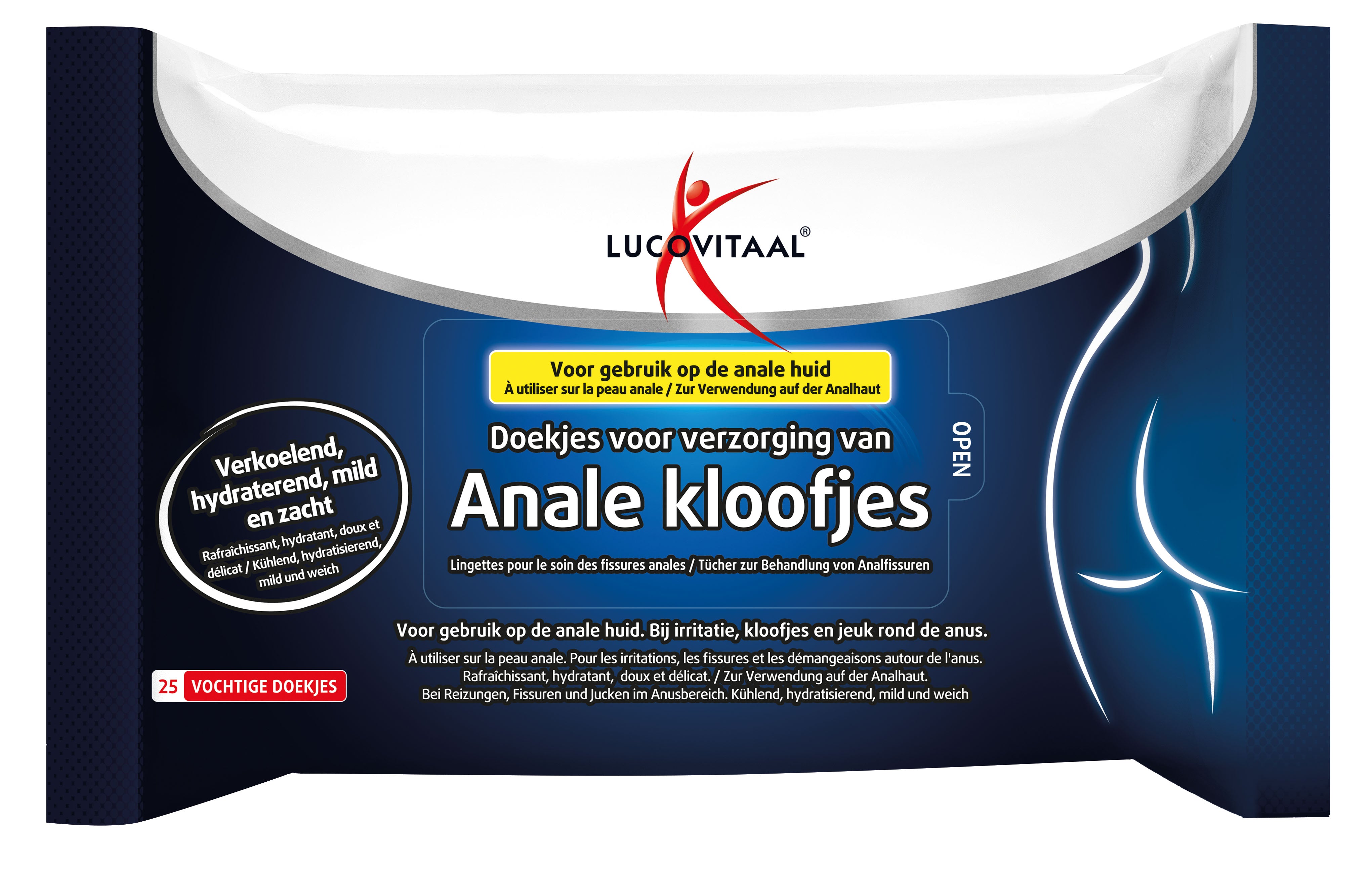 Lucovitaal Anale kloofjes doekjes 25.00 Stuks