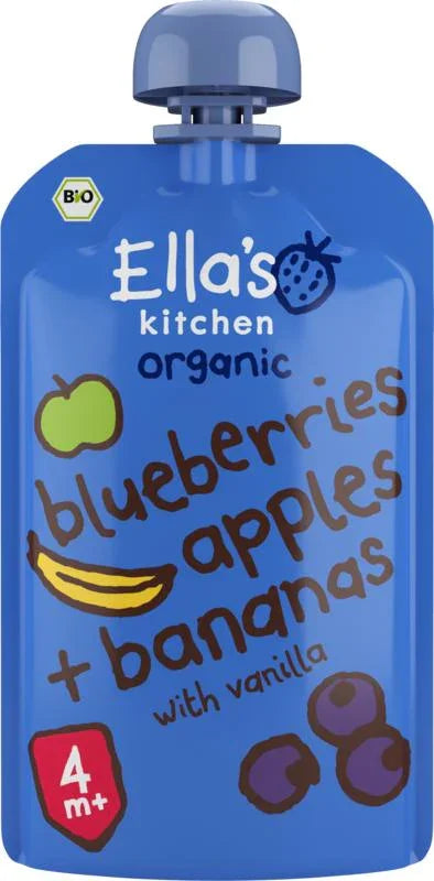 Ella's Kitchen Blueberries apples & bananas & vanille 4+ mnd bio 120 Gram