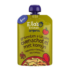 Ella's Kitchen Groente ovenschotel linzen en komijn 6+ mnd bio 130 Gram