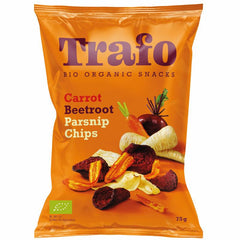 Trafo Groente chips wortel pastinaak rode biet bio 75 Gram