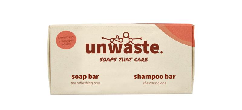 Unwaste Duopack orange soap & shampoo bar 1.00 Stuks