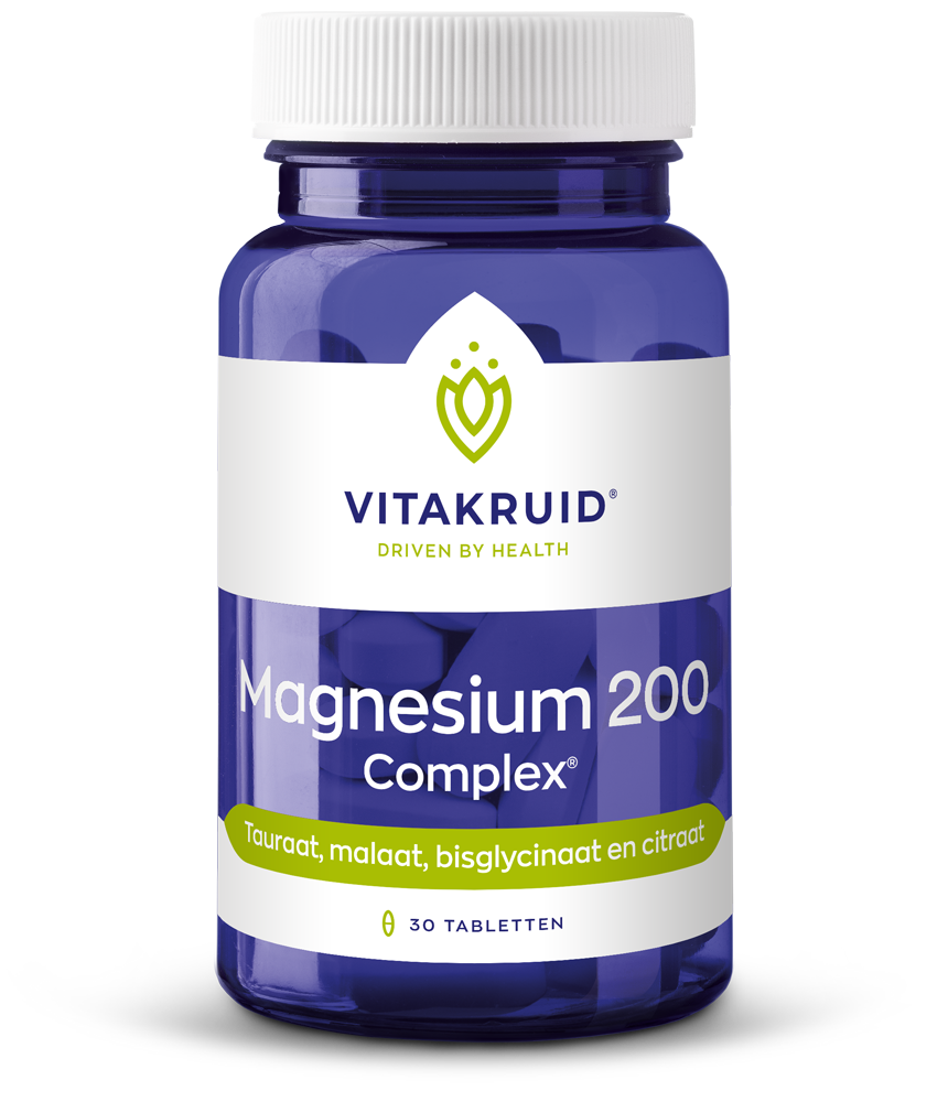 Vitakruid Magnesium 200 Complex Tauraat Malaat Bisglycinaat 30.00 Tabletten