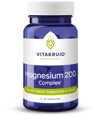 Vitakruid Magnesium 200 Complex Tauraat Malaat Bisglycinaat 30.00 Tabletten