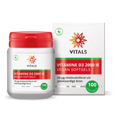 Vitals Vitamine D3 2000 ie Vegan Softgels 100.00 Softgels