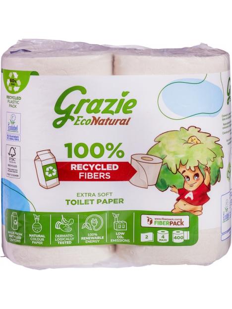 Grazie Natural toiletpapier 2-laags 4 rol