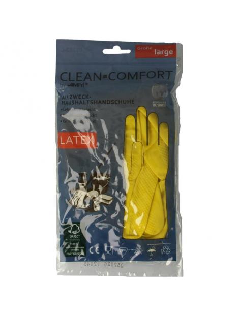Clean-Comfort Huishoudhandschoen geel maat l