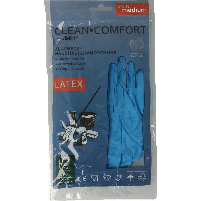 Clean-Comfort Huishoudhandschoen blauw maat m
