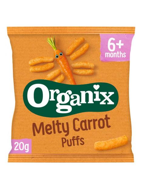 Melty corn puffs carrot 6+ maanden bio