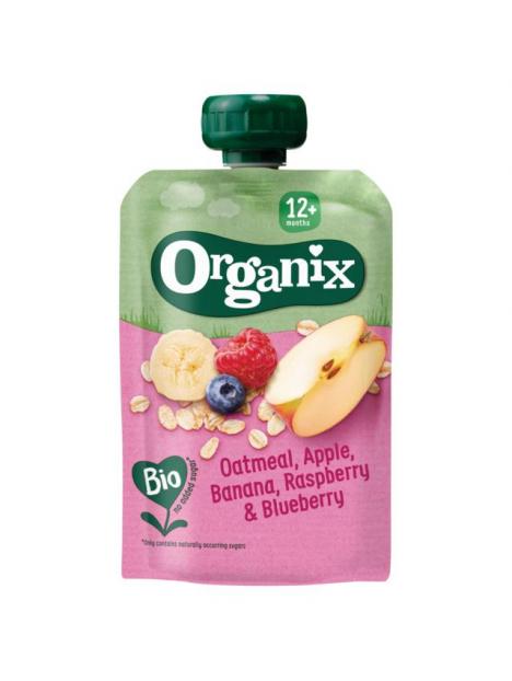 Oatmeal apple banana raspberry blueberry 12+ bio
