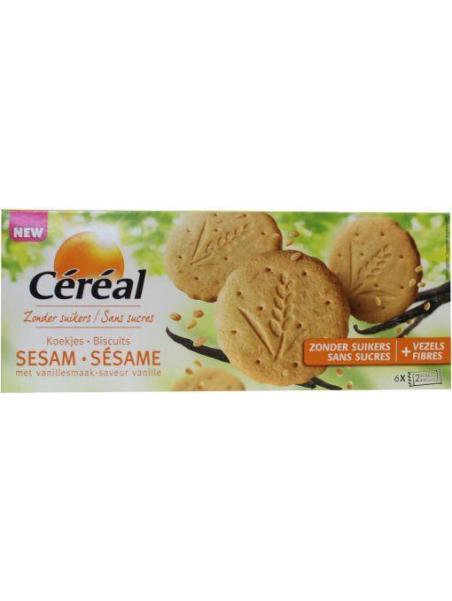Céréal Sans Sucres Biscuits Sésame Saveur Vanille 132g