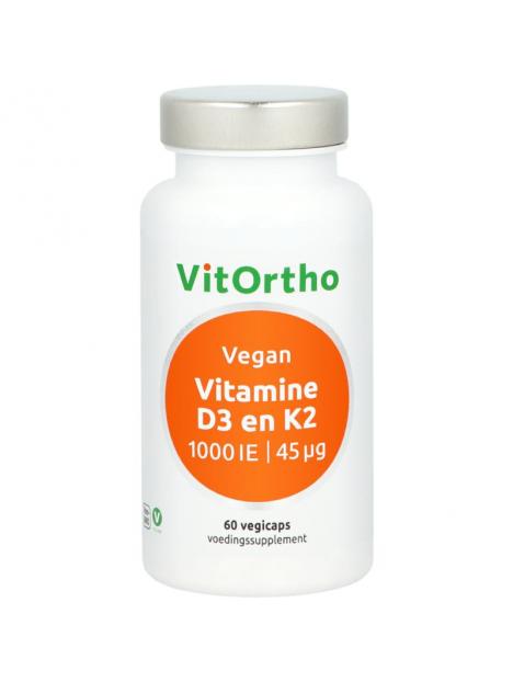 Vitamine D3 1000IE K2 45 mcg vegan