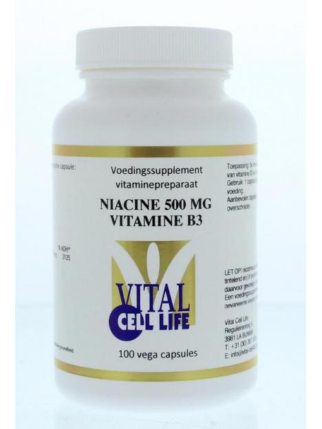 Vitamine B3 niacine 500 mg