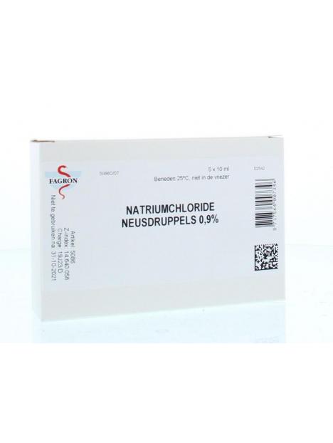 Natriumchloride neusdruppels 0.9% 10 ml
