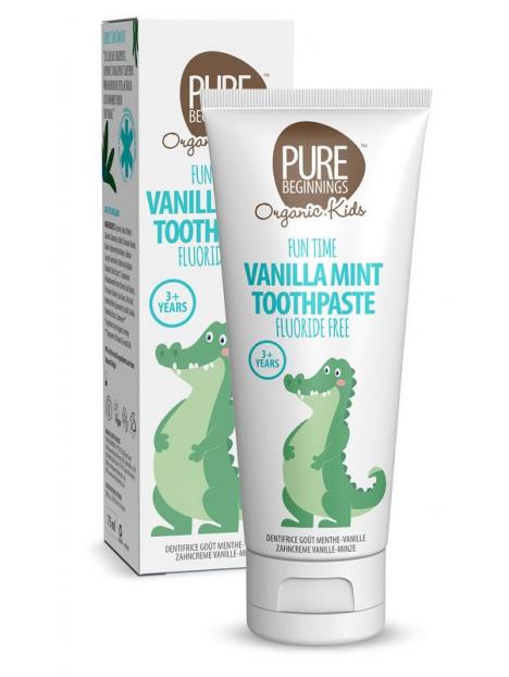 Pure Beginnings Vanilla mint toothpaste xylitol
