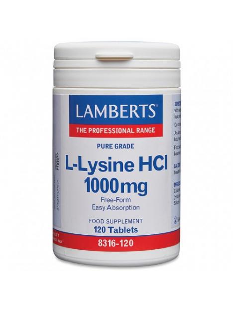 Lamberts L lysine 1000 mg L8316 120