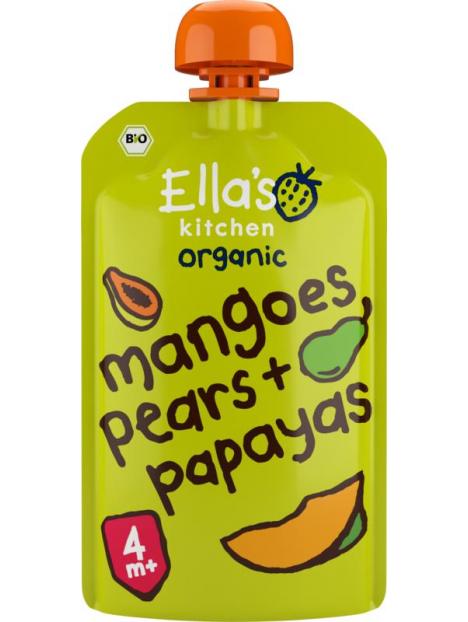Ella's Kitchen mangoes pears&papayas 4+knijp