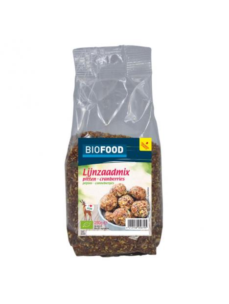 Biofood lijnzaadmix pitten cranbe bio