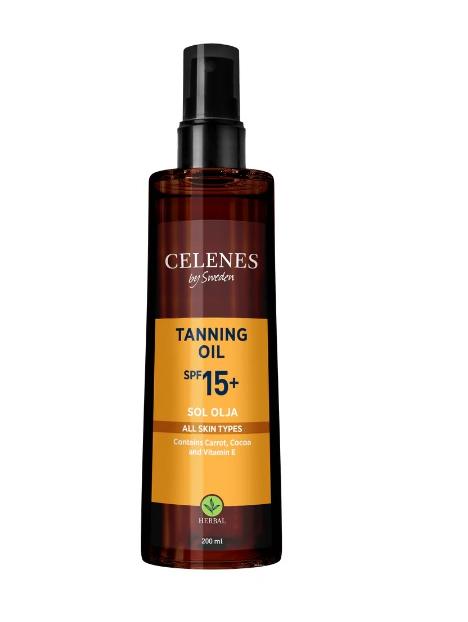 Celenes Herbal tanning oil all skin types SPF 15+