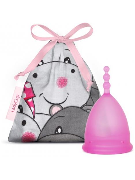 Ladycup menstruatie cup pinky hippo l