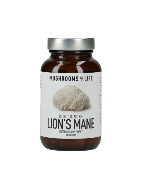 Mushrooms4life - Lion's Mane Paddenstoelen Capsules Bio: 60 capsules
