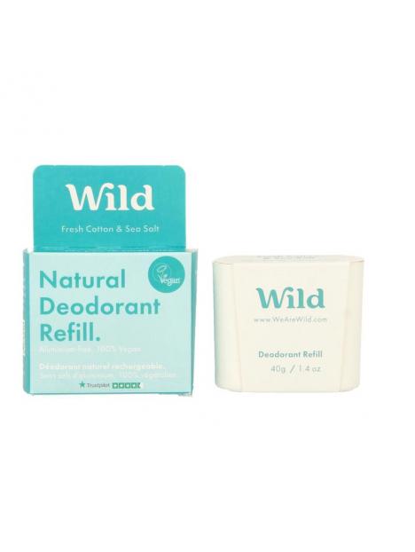 Natural deodorant fresh cotton & sea salt refill