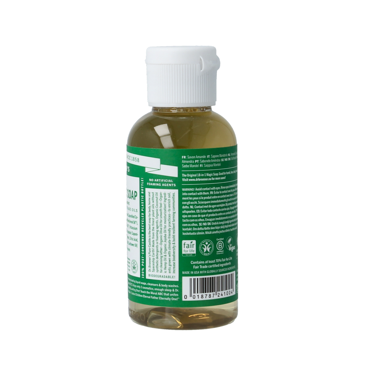 Dr Bronners Liquid soap amandel 60.00 Milliliter