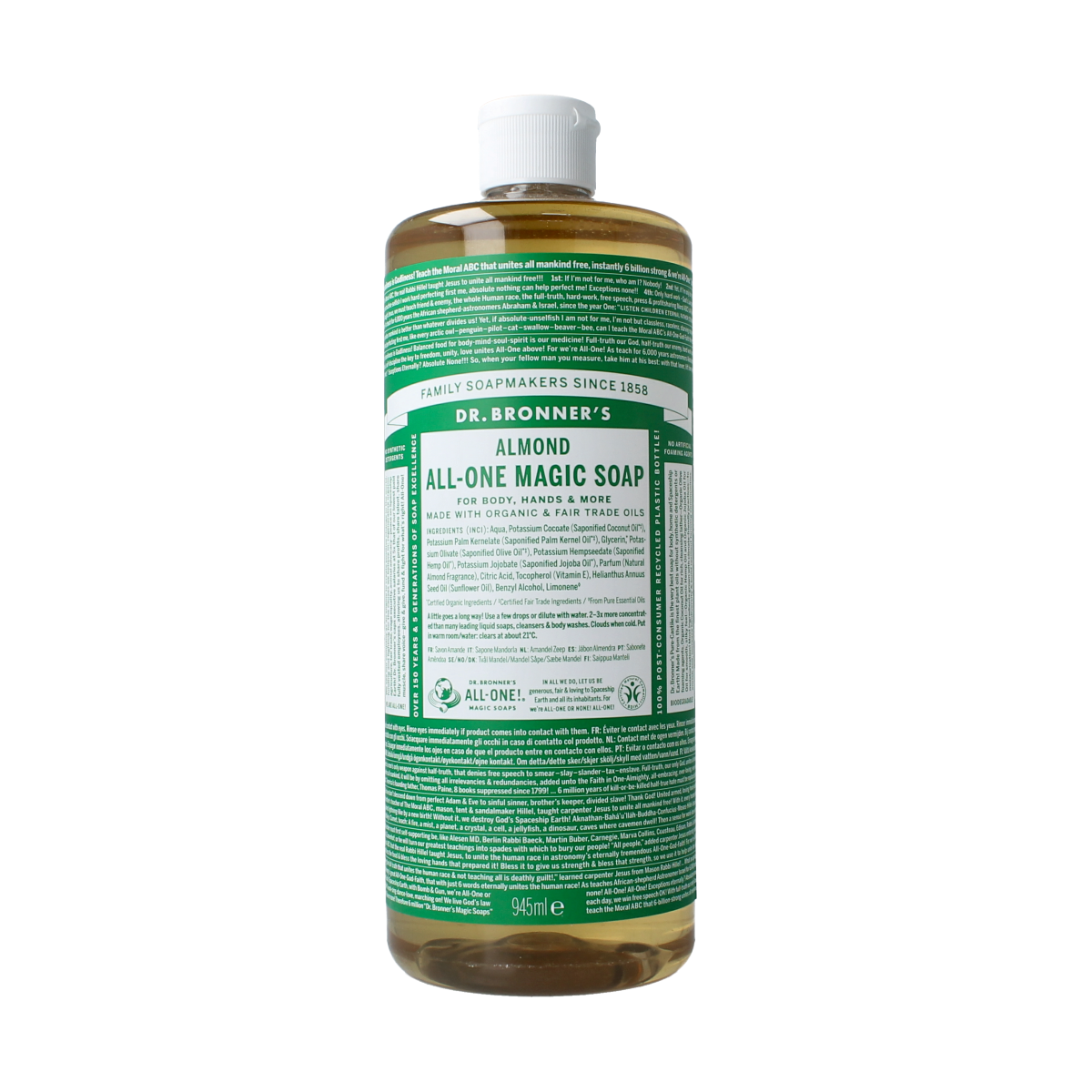 Dr Bronners Liquid soap amandel 945.00 Milliliter