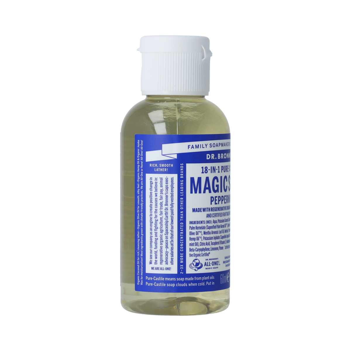 Dr Bronners Liquid soap peppermint 60.00 Milliliter