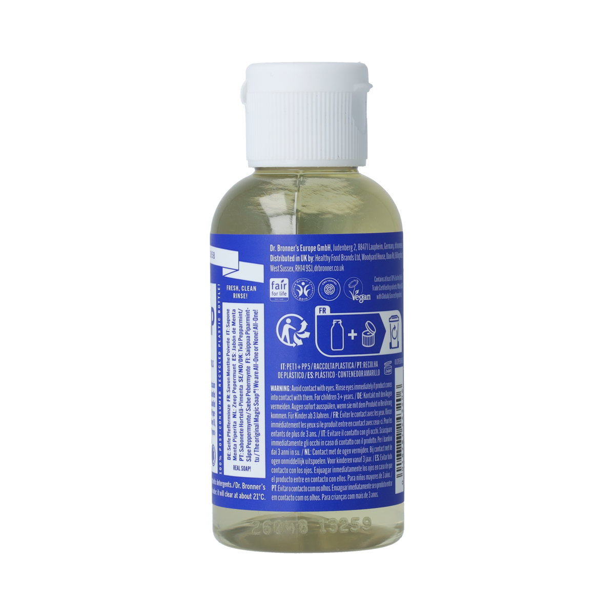 Dr Bronners Liquid soap peppermint 60.00 Milliliter