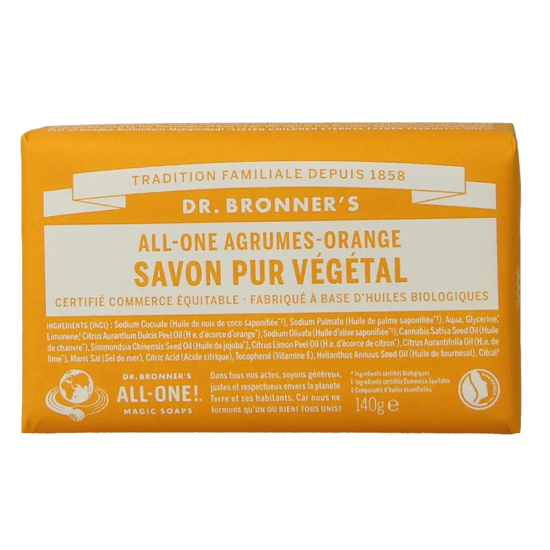 Bronners Toiletzeep citrus & orange 140 Gram