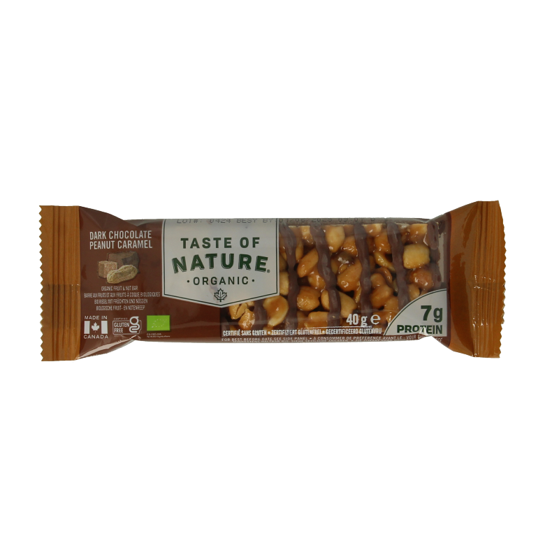 Taste Of Nature Dark chocolate peanut caramel bio 40 Gram