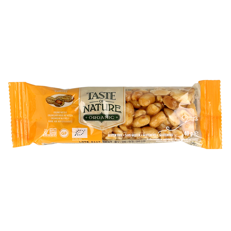 Taste Of Nature Peanut granenreep bio 40 Gram