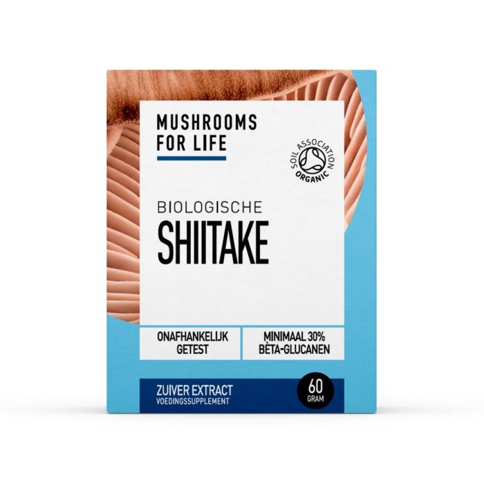 Mushrooms for Life Shiitake poeder bio 60 Gram