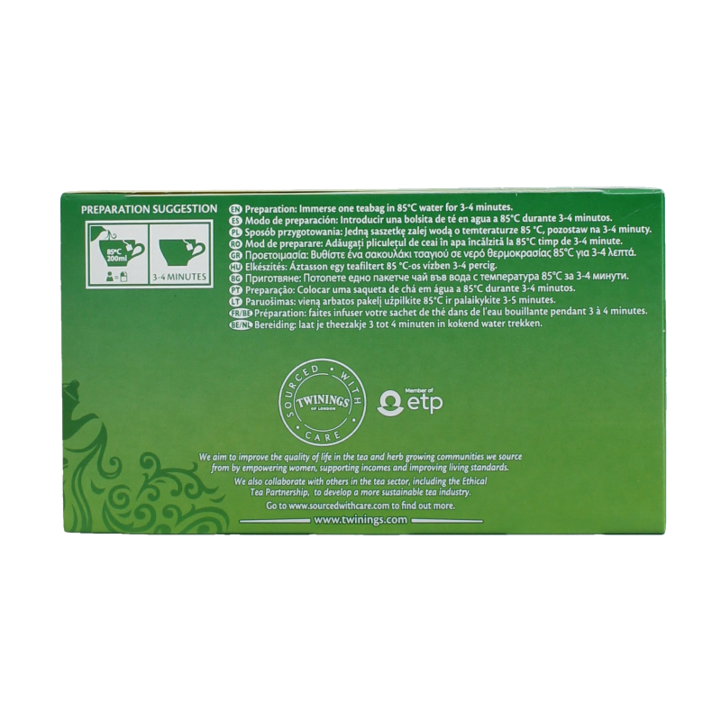 Twinings Green lemon envelop 50 Zakjes