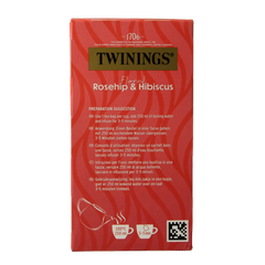 Twinings Rozenbottel hibiscus 20.00 Zakjes