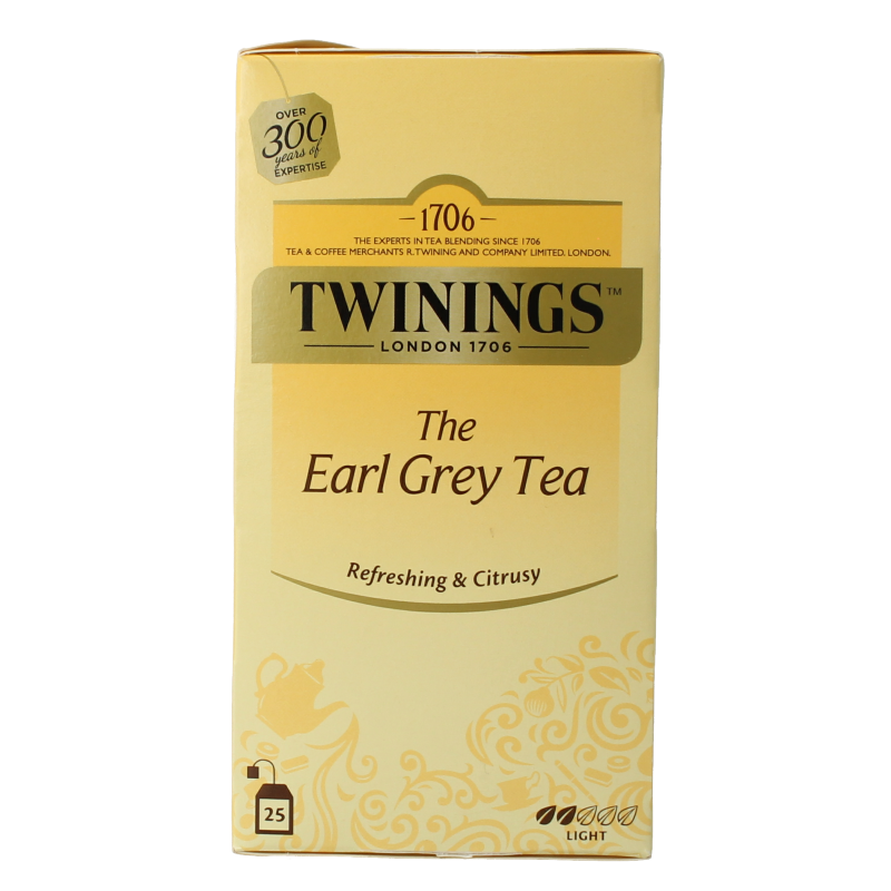 Twinings Earl grey envelop zwart 25 Zakjes