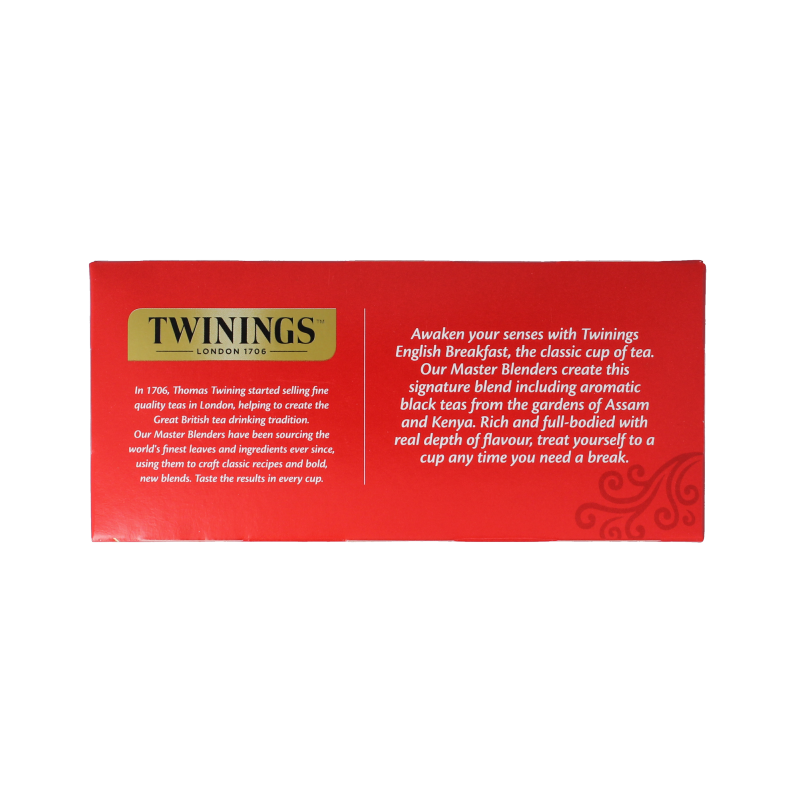 Twinings English breakfast thee envelop zwart 25 Zakjes