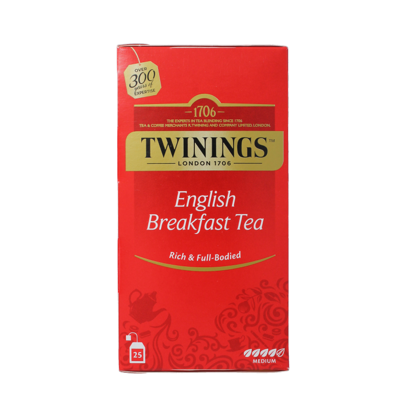 Twinings English breakfast thee envelop zwart 25 Zakjes