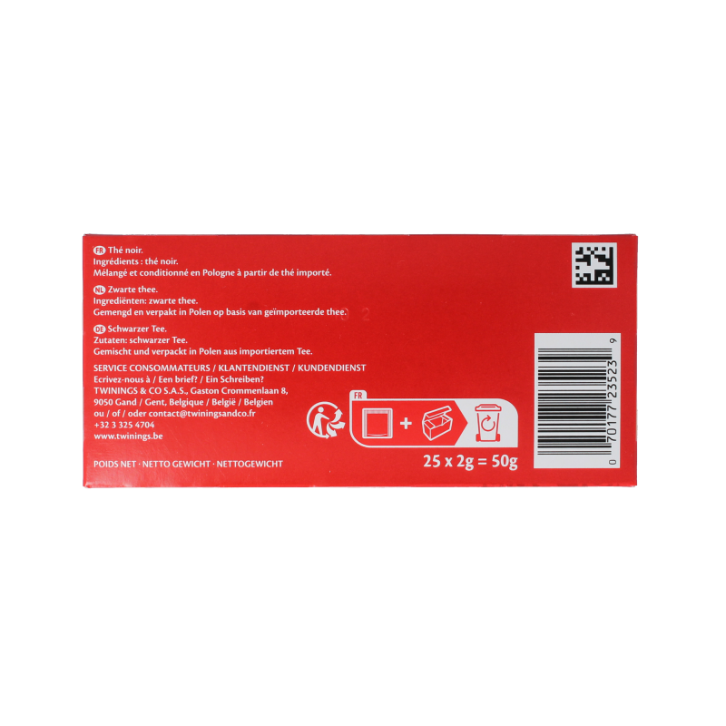 Twinings English breakfast thee envelop zwart 25 Zakjes