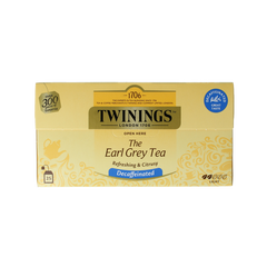 Twinings Earl grey decaf envelop zwart 25 Zakjes