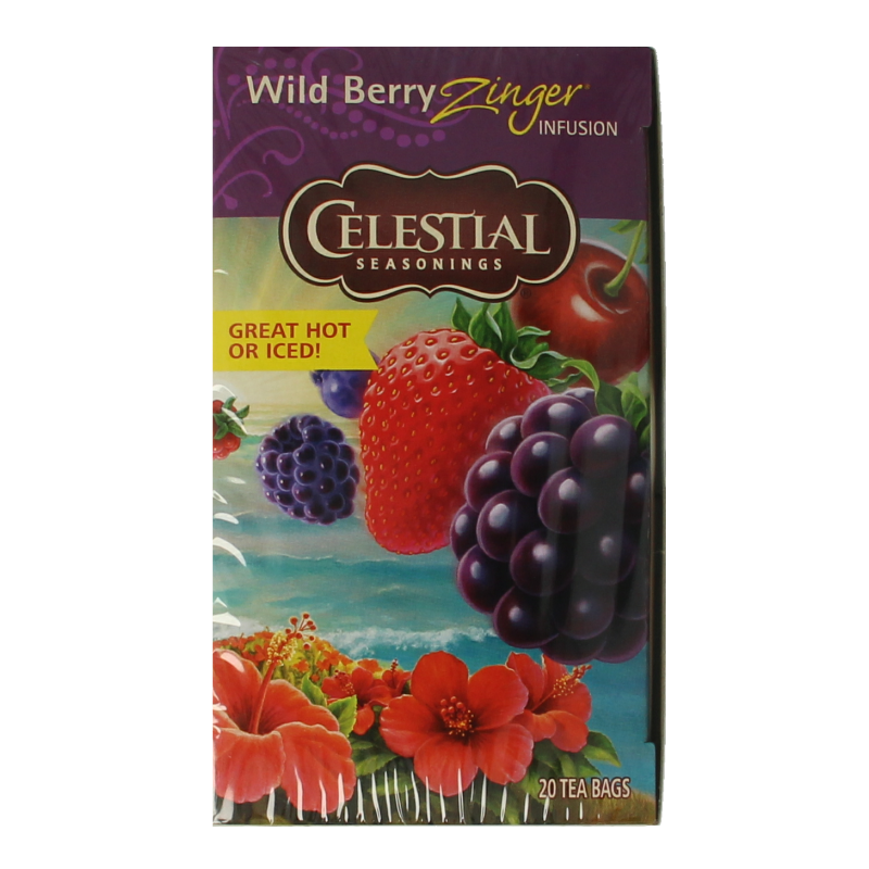 Celestial Season Wild berry zinger herb tea 20 Zakjes
