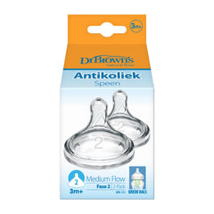 Dr. Brown's Options+ speen fase 2 brede halsfles 2 Stuks