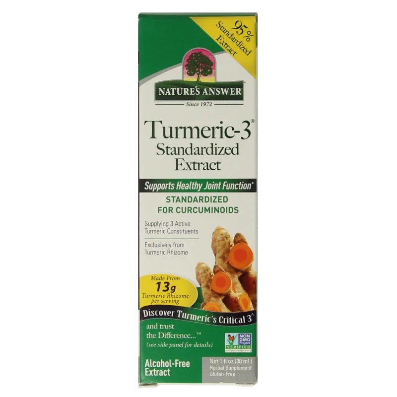 Natures Answer Turmeric-3 Curcuma extract alcoholvrij 30 Milliliter