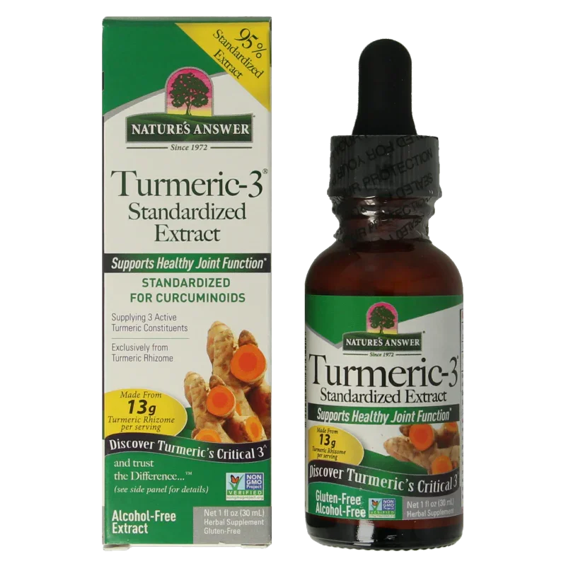 Natures Answer Turmeric-3 Curcuma extract alcoholvrij 30 Milliliter