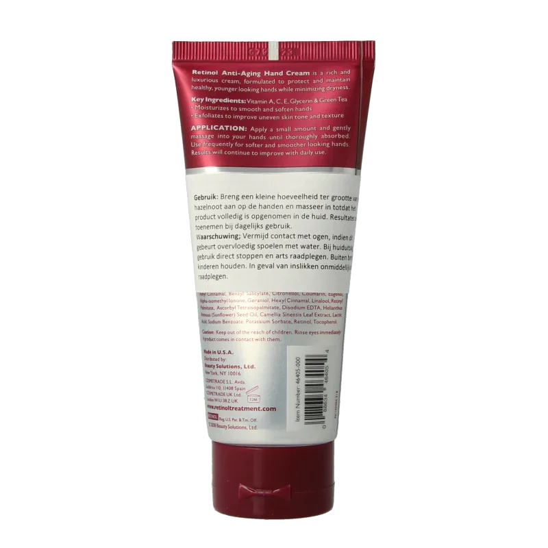 Retinol Anti-aging handcreme SPF12 100 Gram