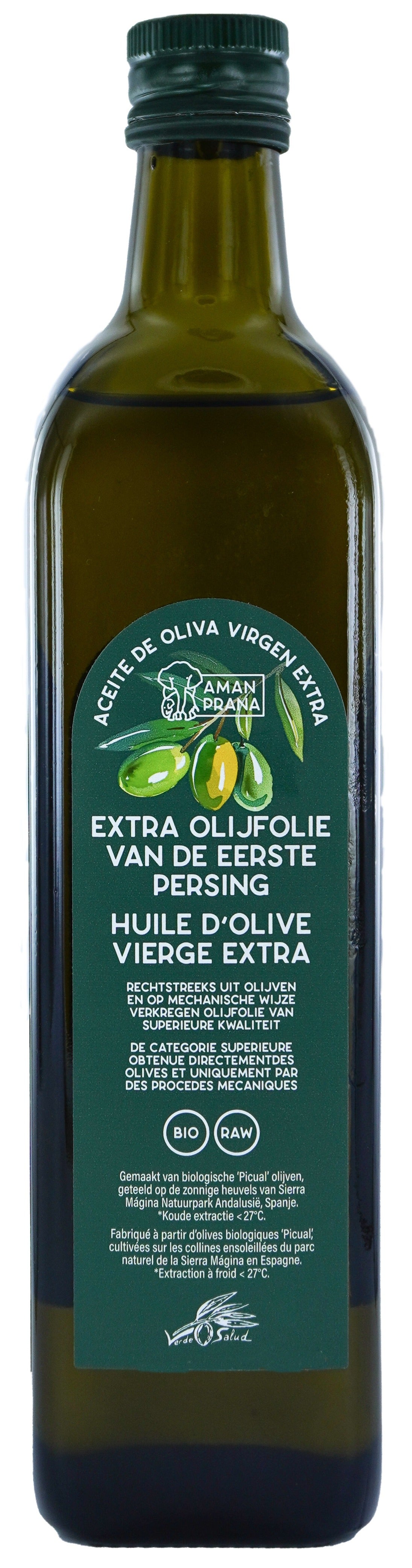 Amanprana Olijfolie extra eerst bio 750.00 Milliliter